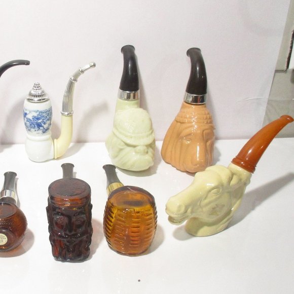 11 Vintage AVON Decanter Cologne Pipe Lot Uncle Sam, Blood Hound, Corn Cob ++ - Picture 2 of 16